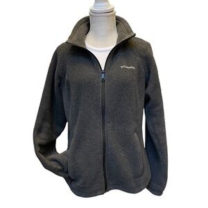 Columbia‎ Gray Full Zip Fleece Winter Jacket Size: M